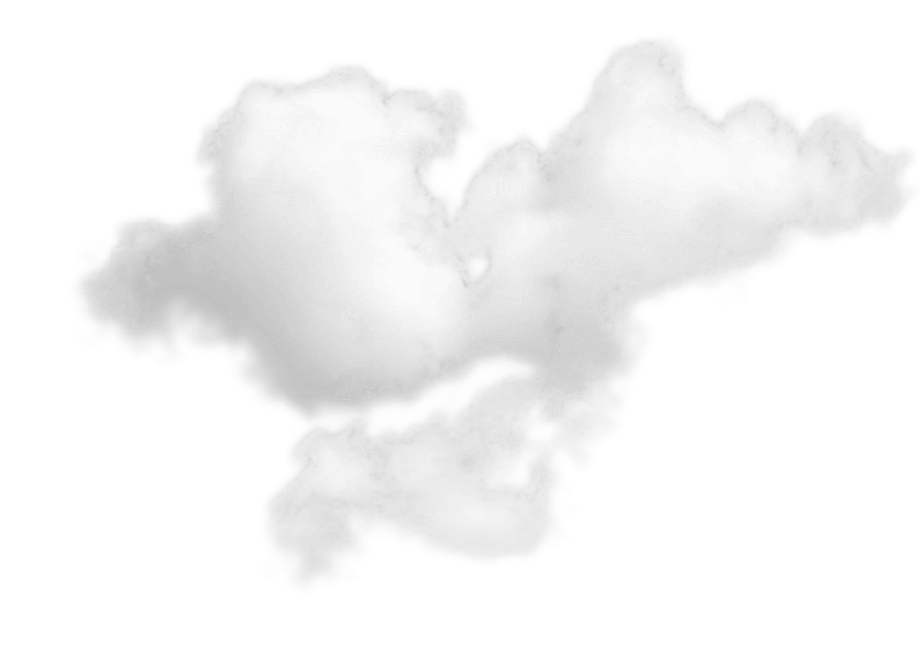 Floating cloud around page main headline text